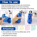 Anti-Slip Dog Socks to Prevent Licking Paws, Disposable Dog Boots for Hardwood Floors, Outdoor Pet Paw Protector Non-Slip for Small Medium Large Dogs, 6 Rolls