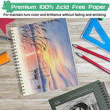 Sketch Book 5.5 X 8.5 - Spiral Sketchbook Pack of 2, SuFly 200 Sheets (68 lb/100gsm) Acid Free Sketch Pads for Drawing for Adults Spiral-Bound with Hard Cover for Kids, 100 Sheets Each